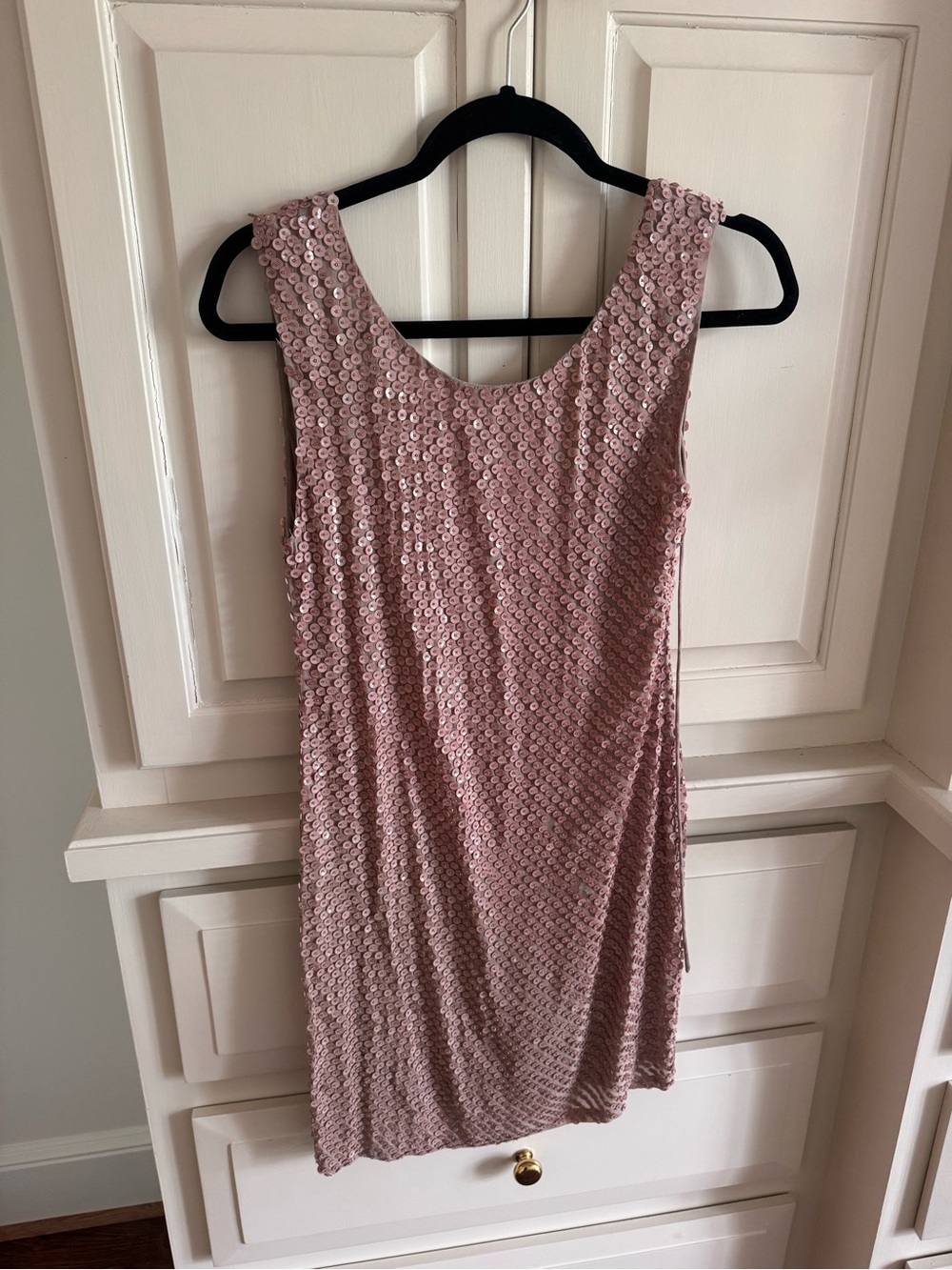 Alice + Olivia Rose Pink Sequin Mini Dress, couple sequin’s missing